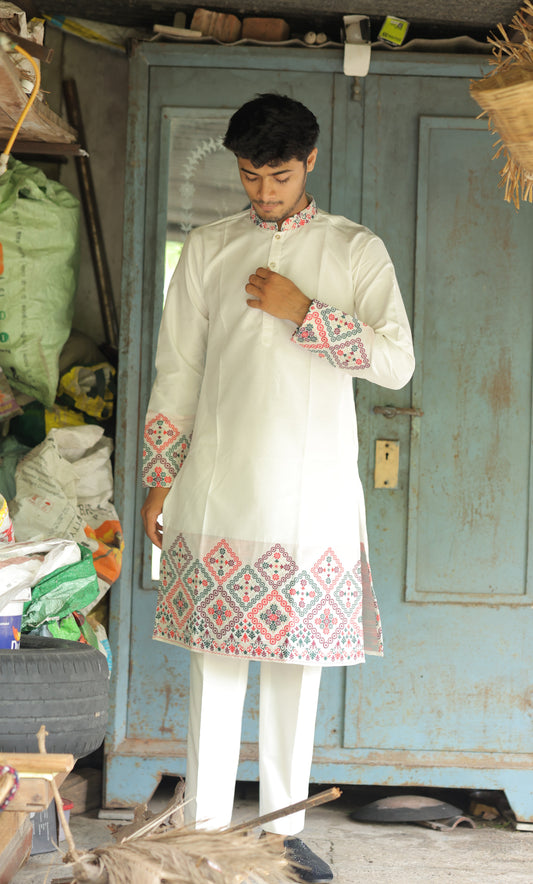 Ivoryloom Heritage Jacquard Kurta