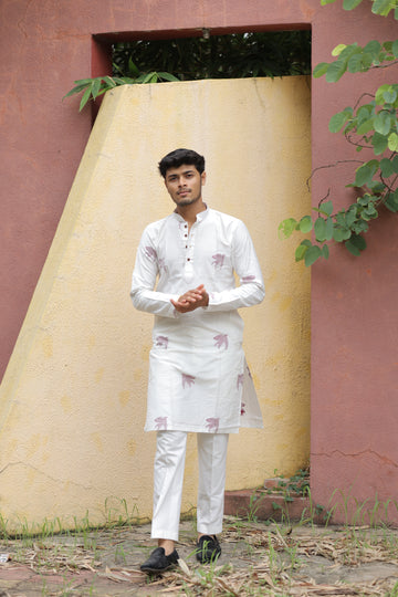 Dusk Aviary Jacquard Kurta