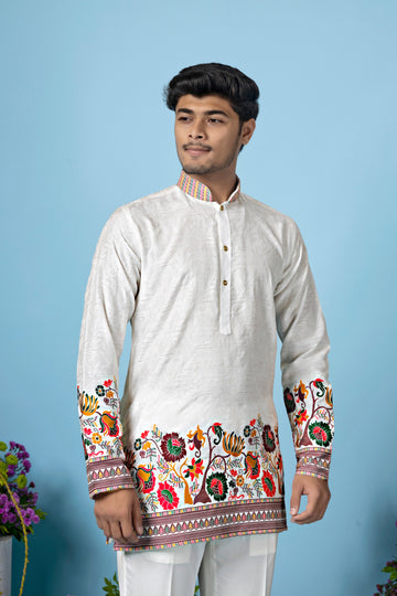 Verdant Caravan Heirloom Jacquard Kurta