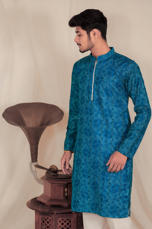 Verdant Heirloom Zip Kurta