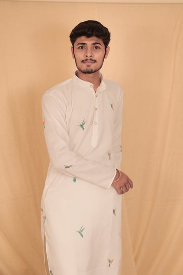 Ivory Flightloom Heritage Kurta