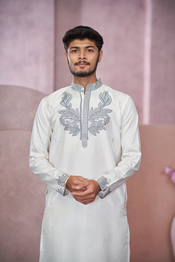 Ivory Sovereign woven Heritage Kurta