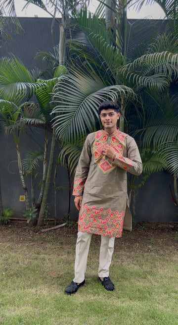 PROO PATOLA RICH JACQUARD KURTA