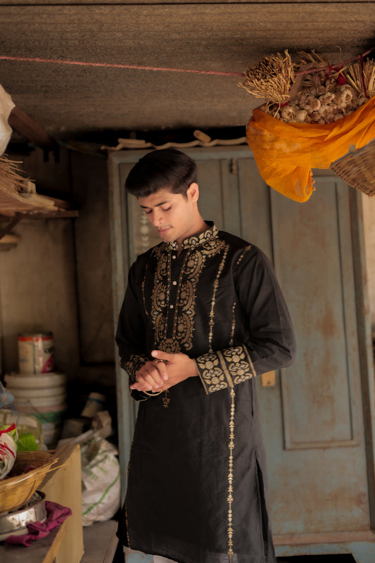 JAIL NECK JACQUARD DESIGNER KURTA