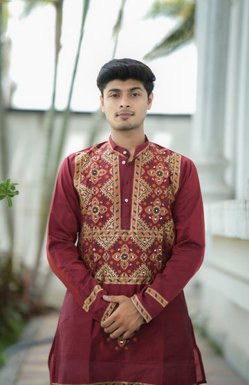 BOX RAJA MIRROR DESIGNER KURTA