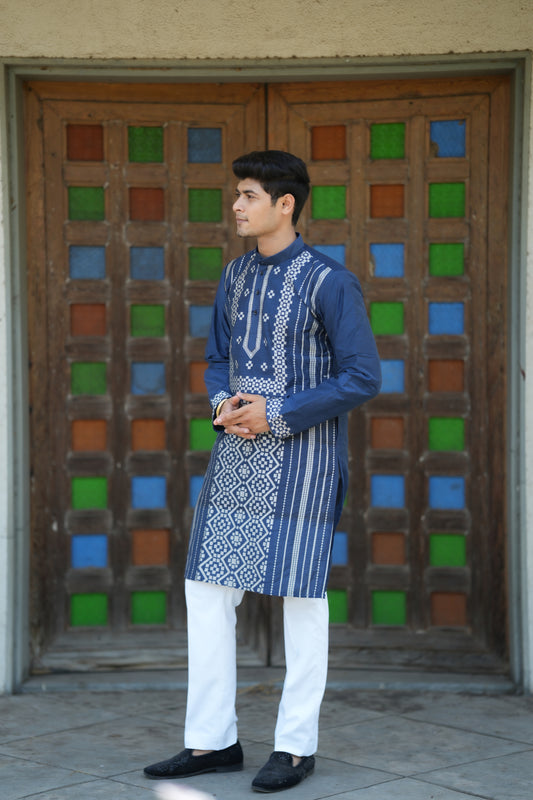 TOP LINE DIAMOND JACQUARD KURTA