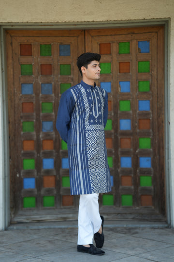 TOP LINE DIAMOND JACQUARD KURTA