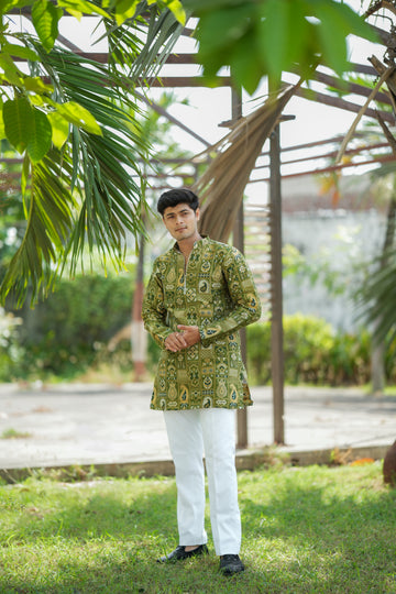 TOP DON VASU JACQUARD HANDLOOM KURTA