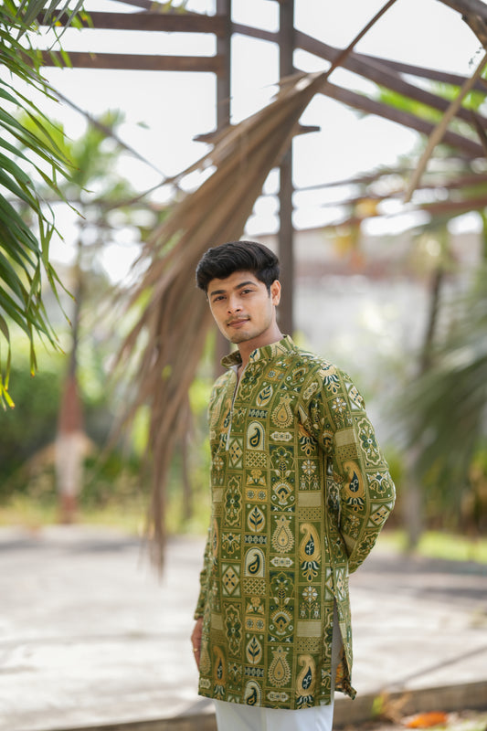 TOP DON VASU JACQUARD HANDLOOM KURTA