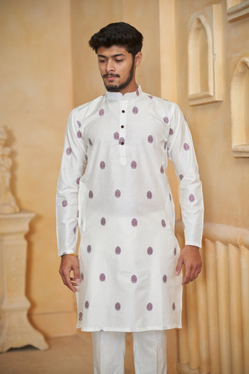 Golden Dusk Imperial Motif Kurta